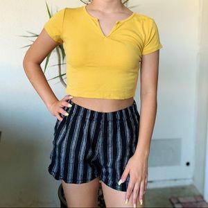 BRANDY MELVILLE YELLOW CROP TOP